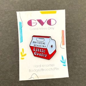 Dont Hate Me Because I am a Little Cooler Red Ice Box, Little Cooler brooch